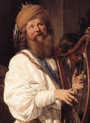 king david playing the harp